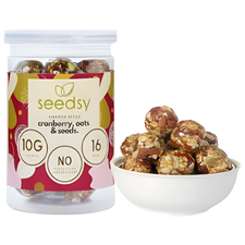 SEEDSY Almond Date Energy Bites with Cranberries & Oats